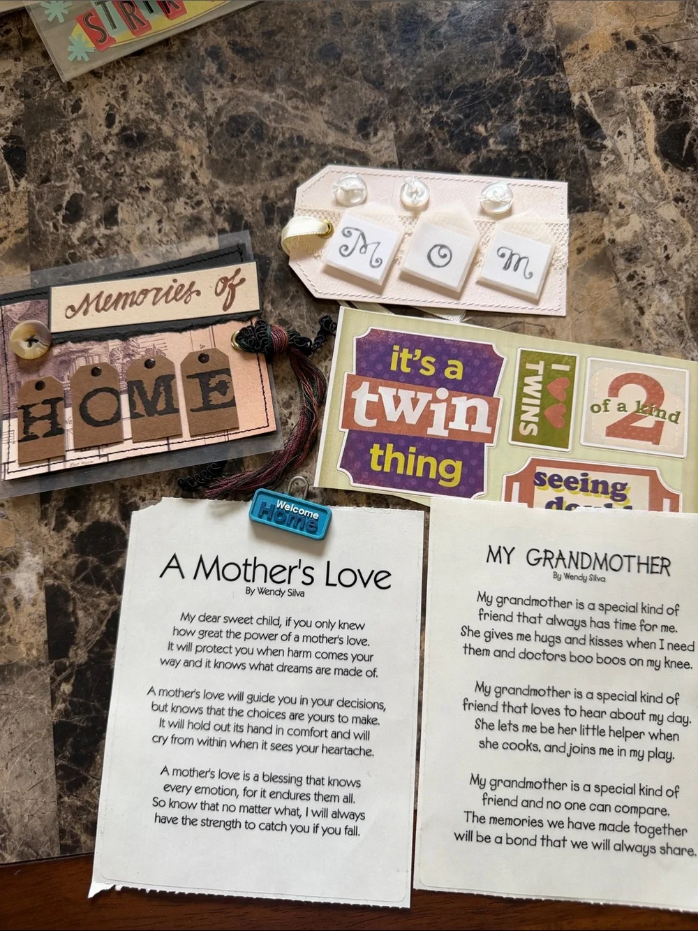 Misc Twin and Mother Scrapbooking Stickers